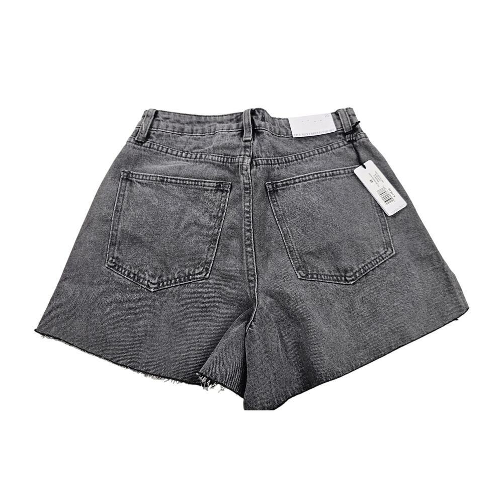 NWT Weworewhat sz 25 boyfriend short grunge emo XS high waist black denim